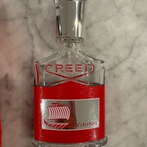 Creed Viking Fragrance in Red and Silver empty bottle
